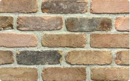 white tumbled clay brick