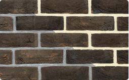 Black clay fired brick cladding