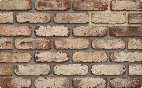 red reclaimed tumbled brick